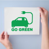 環境にやさしいことをしよう～が電気自動車を運転する チラシ (手)