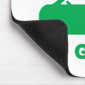 環境にやさしいことをしよう~が電気自動車を運転する マウスパッド (コーナー)