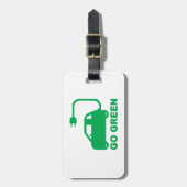環境にやさしいことをしよう～が電気自動車を運転する ラゲッジタグ (正面縦)
