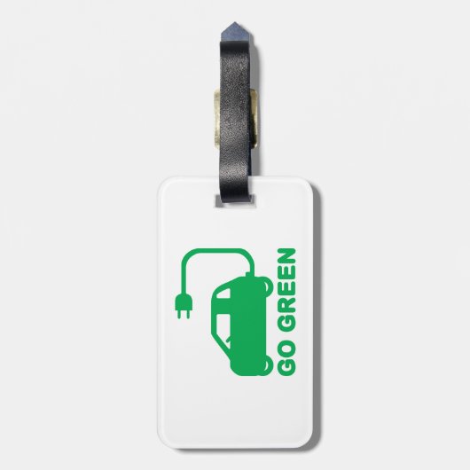 環境にやさしいことをしよう～が電気自動車を運転する ラゲッジタグ (裏面縦)