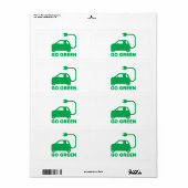 環境にやさしいことをしよう～が電気自動車を運転する ラベル (フルシート)