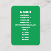 環境にやさしいことをしよう~が電気自動車を運転する 名刺 (正面)