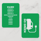 環境にやさしいことをしよう~が電気自動車を運転する 名刺 (正面/裏面)