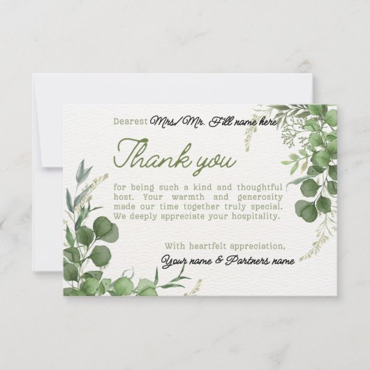 環境にやさしいことをしよう サンキューカード (正面)