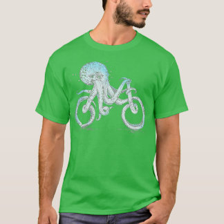 環境にやさしいことをしよう、自転車に行くタコ自転車のパスに行おもしろいく Tシャツ