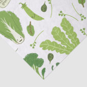 環境にやさしいことをしよう! 葉が多い緑! 幸せな庭の野菜 薄葉紙 (詳細)