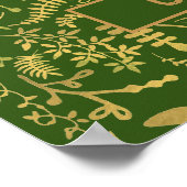 環境にやさしいことをしよう、金ゴールドフローラリース ポスター (角)