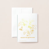 環境にやさしサンキューカード 箔カード (裏面封筒付き)