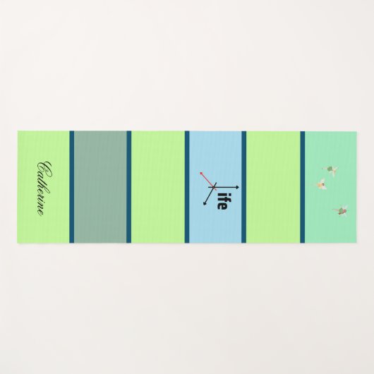 環境にやさしモダン名前をカスタムする ヨガマット (正面(横))