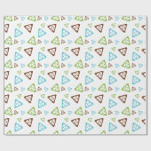 環境にやさし三角形パターン ラッピングペーパー (フラット)