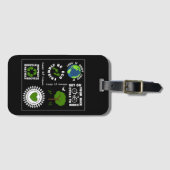 環境にやさし救環境にやさしいことをしよう地球をテーマにした ラゲッジタグ (正面横)