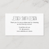 環境にやさし環境シンプル感謝していへ 名刺 (裏面)