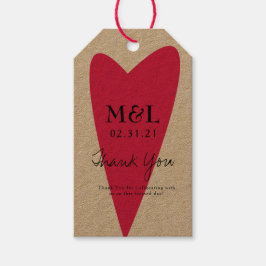 環境にやさし結婚はっきりしたハート ギフトタグ