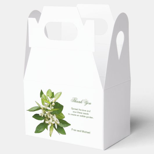 環境にやさし結婚式の引き出物ボックス – シードを追加する。 フェイバーボックス (オープン)