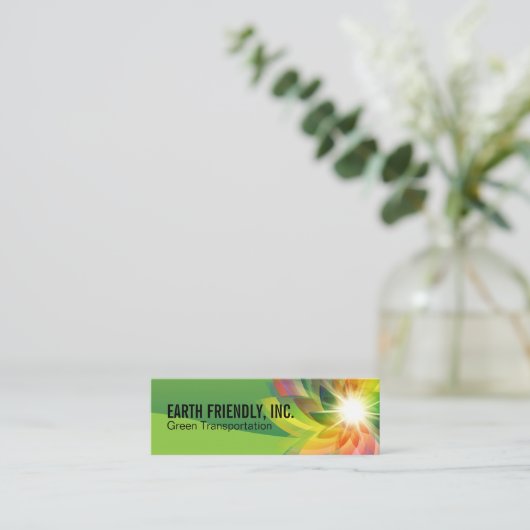 環境にやさし | デジタルフラワー | エネルギー スキニー名刺 (スタンド正面)