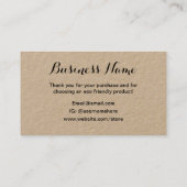 環境にやさし/プロ環境の手作りシンプルの 名刺 (裏面)