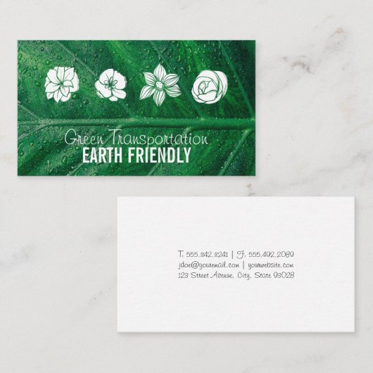 環境にやさし | 輸送 | 横 | アウトドア 名刺 (正面/裏面)