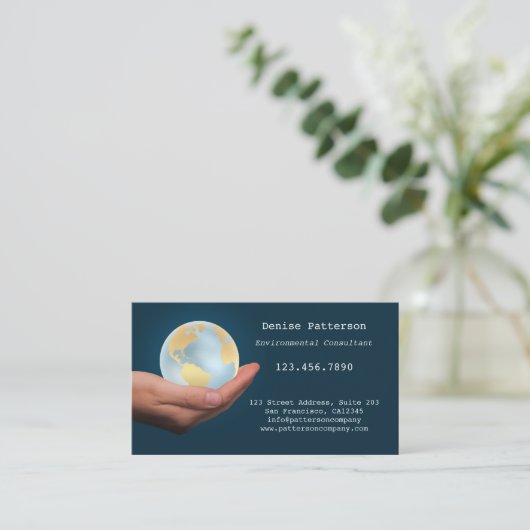 環境にやさしGlobe Environment名刺 名刺 (スタンド正面)