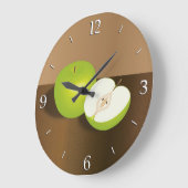 環境に優しいアップル・アンド・ハーフ・スチル・ライフ ラージ壁時計 (傾斜)