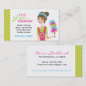 環境に優しいクリーニングのサービス業カード 名刺 (正面/裏面)