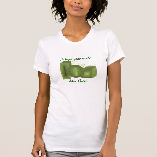 環境に優しいグリーンデザイン Tシャツ (正面)