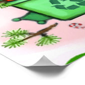 環境に優しいフレンドリークリスマスカエル ポスター (角)