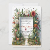 環境に優しい庭園と建物の調和 招待状 (正面)