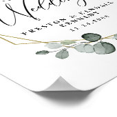 環境に優しい結婚ユーカリ徴候へようこそ ポスター (角)