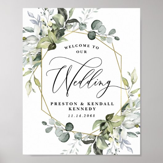 環境に優しい結婚ユーカリ徴候へようこそ ポスター (正面)