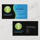 環境に優しい電気技師の会社 名刺 (正面/裏面)