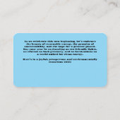 環境に配慮した2025! 紹介カード (裏面)