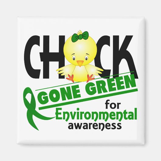 環境の雛の緑2 マグネット (正面)