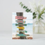 環境の離れみの足跡バルバドス ポストカード (スタンド正面)