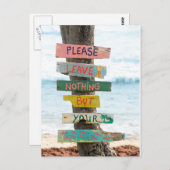 環境の離れみの足跡バルバドス ポストカード (正面/裏面)