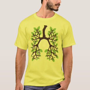 環境を考えるによっては緑が呼吸します Tシャツ