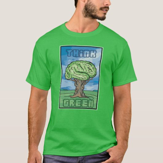 環境を考える脳 Tシャツ (正面)