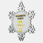 環境エグナイザー技術者 スノーフレークピューターオーナメント (右)