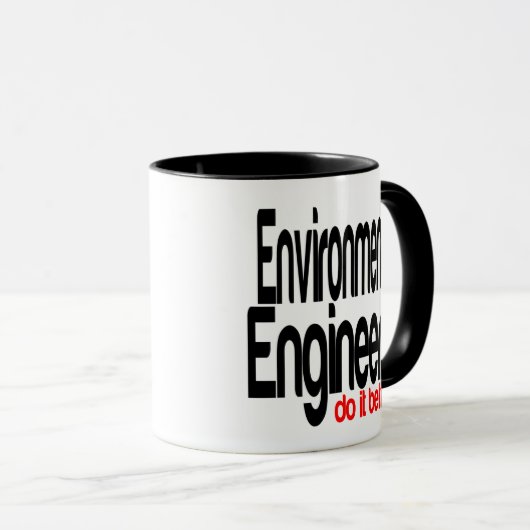 環境エンジニアの方が優れている マグカップ (正面右)