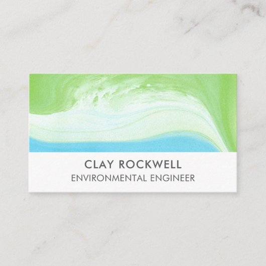 環境エンジニアコンサルタントエコグリーンブルー 名刺 (正面)