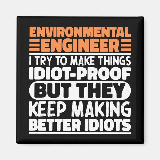 環境エンジニア私がモノづくりに取り組おもしろいむ マグネット (正面)