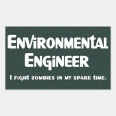 環境エンジニア ゾンビファイター 長方形シール (正面)