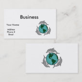 環境グローブとイルカデザイン 名刺 (正面/裏面)