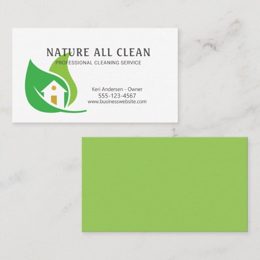 環境ハウス清掃サービスオールナチュラル 名刺 (正面/裏面)