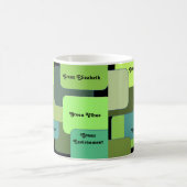 環境フレンドリー動機抽象芸術 コーヒーマグカップ (中央)