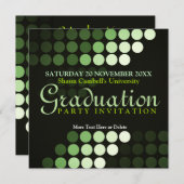 環境モダン(緑)卒業招待状 招待状 (正面/裏面)