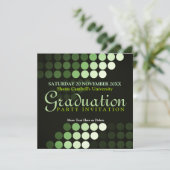 環境モダン(緑)卒業招待状 招待状 (スタンド正面)