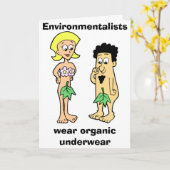 環境主義者はオーガニックな下着カードを身に着けています カード (黄色い花)