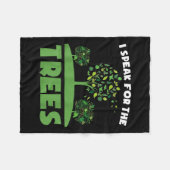 環境保救護木のための私達の惑星 フリースブランケット (正面(横))