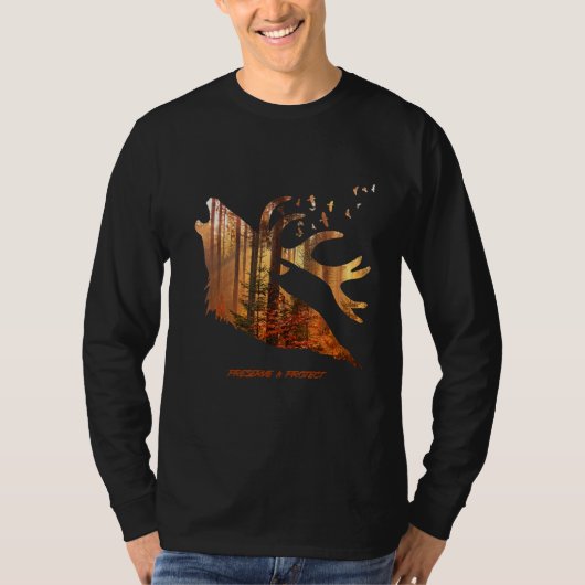 環境保護と保護鹿のため Tシャツ (正面)