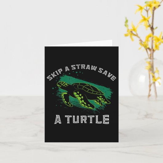 環境保護はストロー救を飛ばす カード (黄色い花)